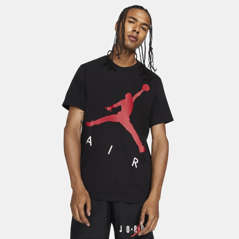 Męski T-shirt z krótkim rękawem Jordan Jumpman Air - Czerń