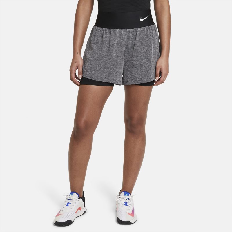 Tennisshorts NikeCourt Advantage för kvinnor - Svart