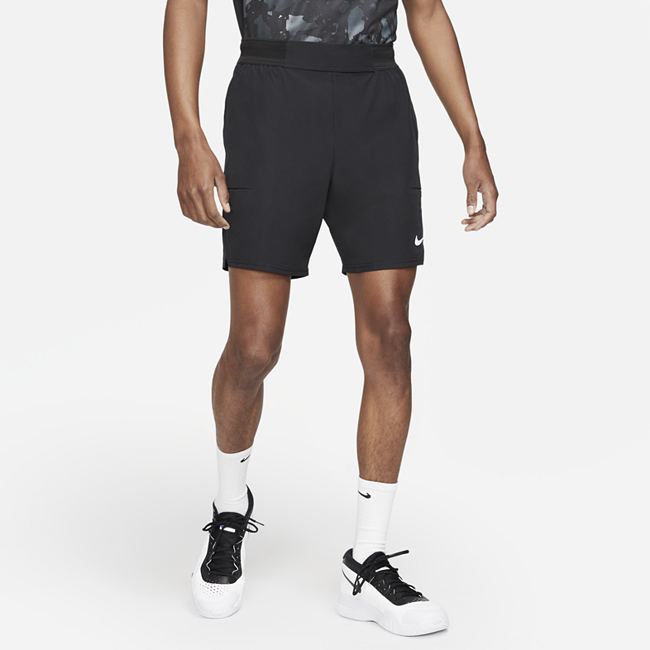 фото Мужские теннисные шорты nikecourt dri-fit advantage 18 см - черный