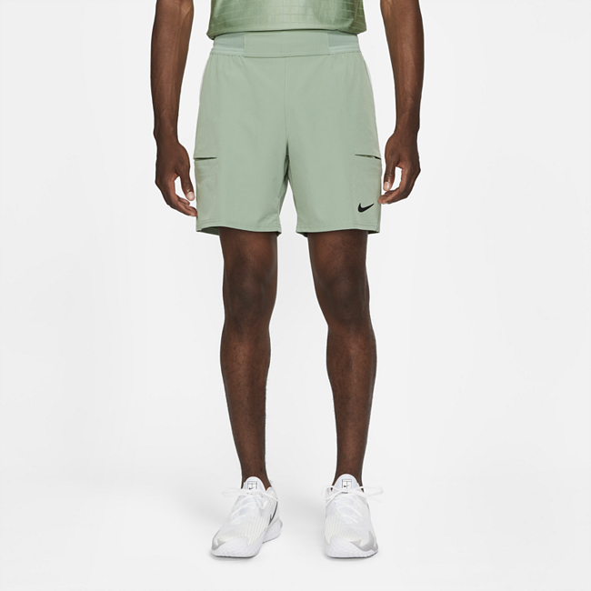 фото Мужские теннисные шорты nikecourt dri-fit advantage 18 см - зеленый
