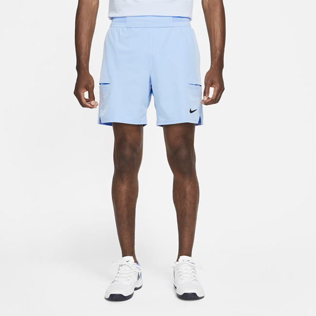 фото Мужские теннисные шорты nikecourt dri-fit advantage 18 см - синий