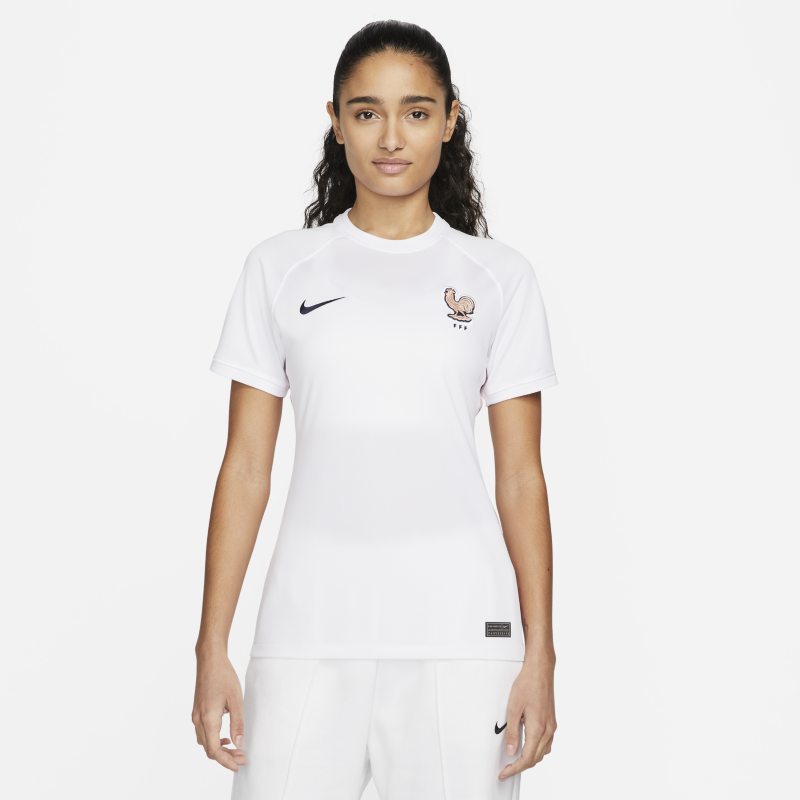 Damska koszulka piłkarska Nike Dri-FIT FFF Stadium 2022 (wersja wyjazdowa) - Biel