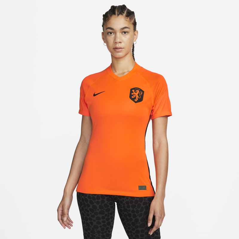 Fotbollströja Nederländerna 2022 Stadium (hemmaställ) Nike Dri-FIT för kvinnor - Orange