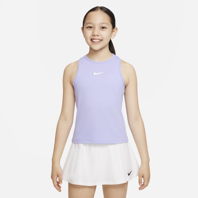 Koszulka tenisowa bez rękawów dla dużych dzieci (dziewcząt) NikeCourt Dri-FIT Victory - Fiolet