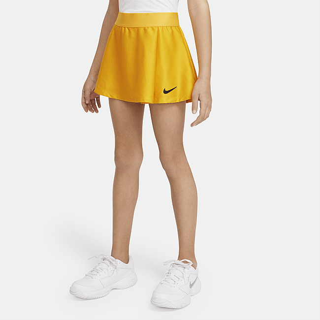 фото Теннисная юбка для девочек школьного возраста nikecourt victory - коричневый