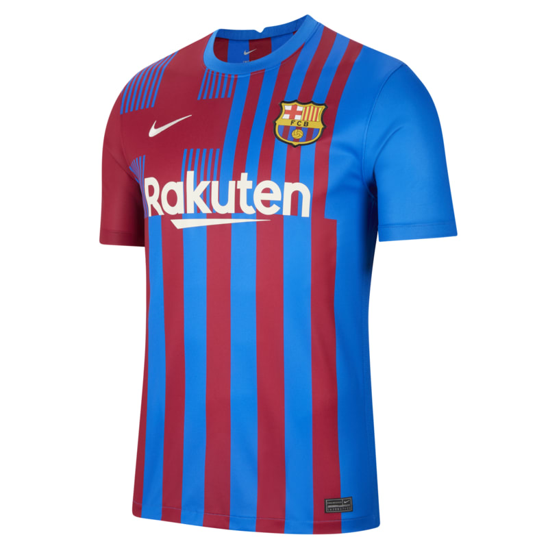 F.C. Barcelona 2021/22 Stadium Home Men's Football Shirt - Blue