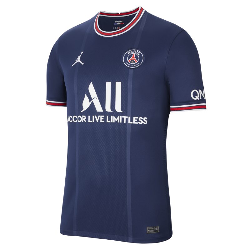 Męska koszulka piłkarska Paris Saint-Germain 2021/22 Stadium (wersja domowa) - Niebieski