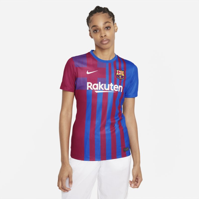 Damska koszulka piłkarska FC Barcelona 2021/22 Stadium (wersja domowa) - Niebieski