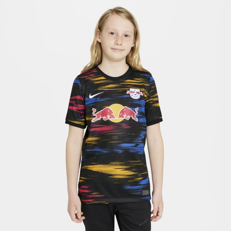RB Leipzig 2021/22 Stadium Away Older Kids' Football Shirt - Black