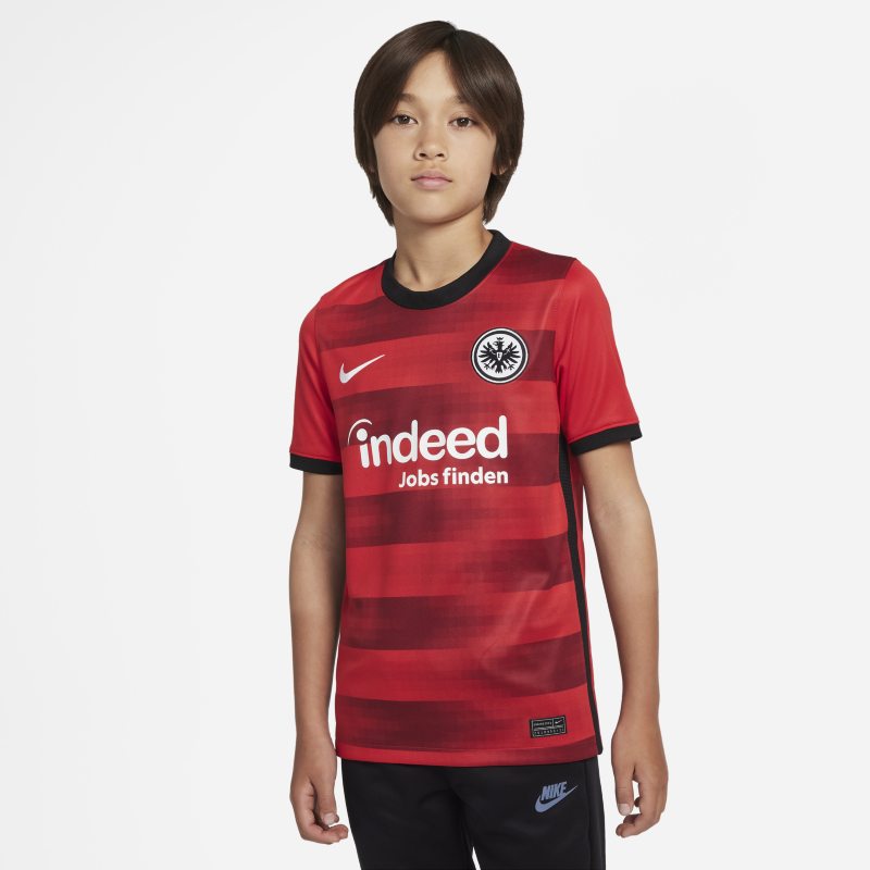 Koszulka piłkarska dla dużych dzieci Eintracht Frankfurt Stadium 2021/22 (wersja wyjazdowa) - Czerwony
