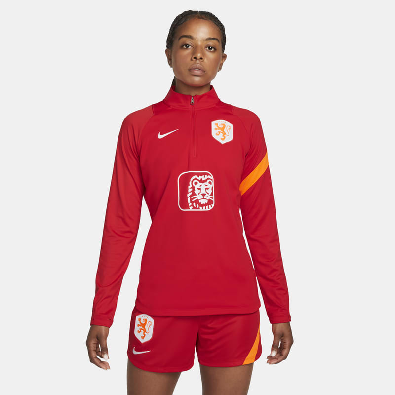 Damska treningowa koszulka piłkarska Nike Dri-FIT Holandia Academy Pro - Czerwony