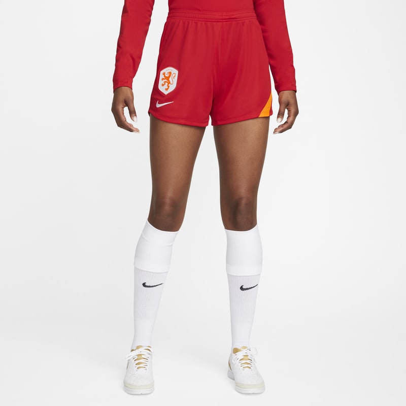 Stickade fotbollsshorts Netherlands Academy Pro Nike Dri-FIT för kvinnor - Röd