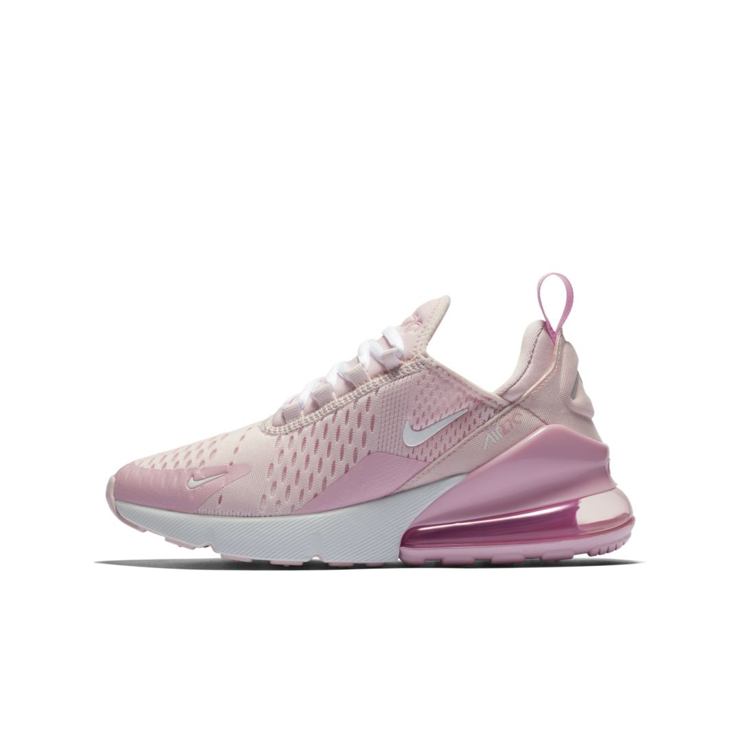 Shop Nike Air Max 270 Big Kids' Shoes In Pink Foam,pink Rise,white