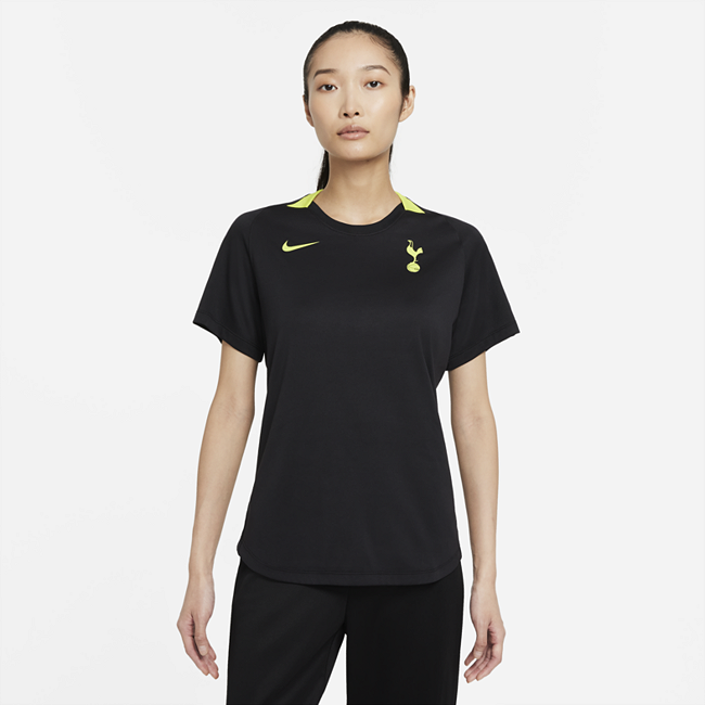 фото Женская игровая футболка с коротким рукавом nike dri-fit tottenham hotspur - черный