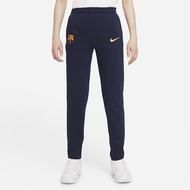 фото Футбольные флисовые брюки для школьников fc barcelona - синий