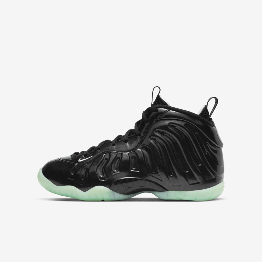 Nike Little Posite One Big Kids' Shoes In Black,black,barely Green,barely Green