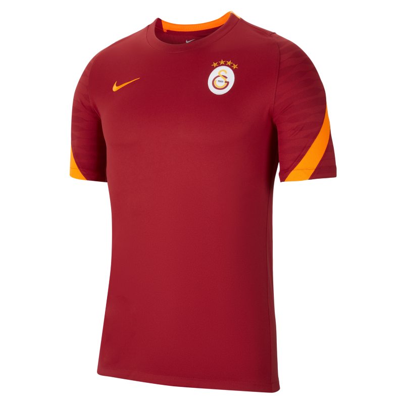 Męska koszulka piłkarska z krótkim rękawem Nike Dri-FIT Galatasaray Strike - Czerwony