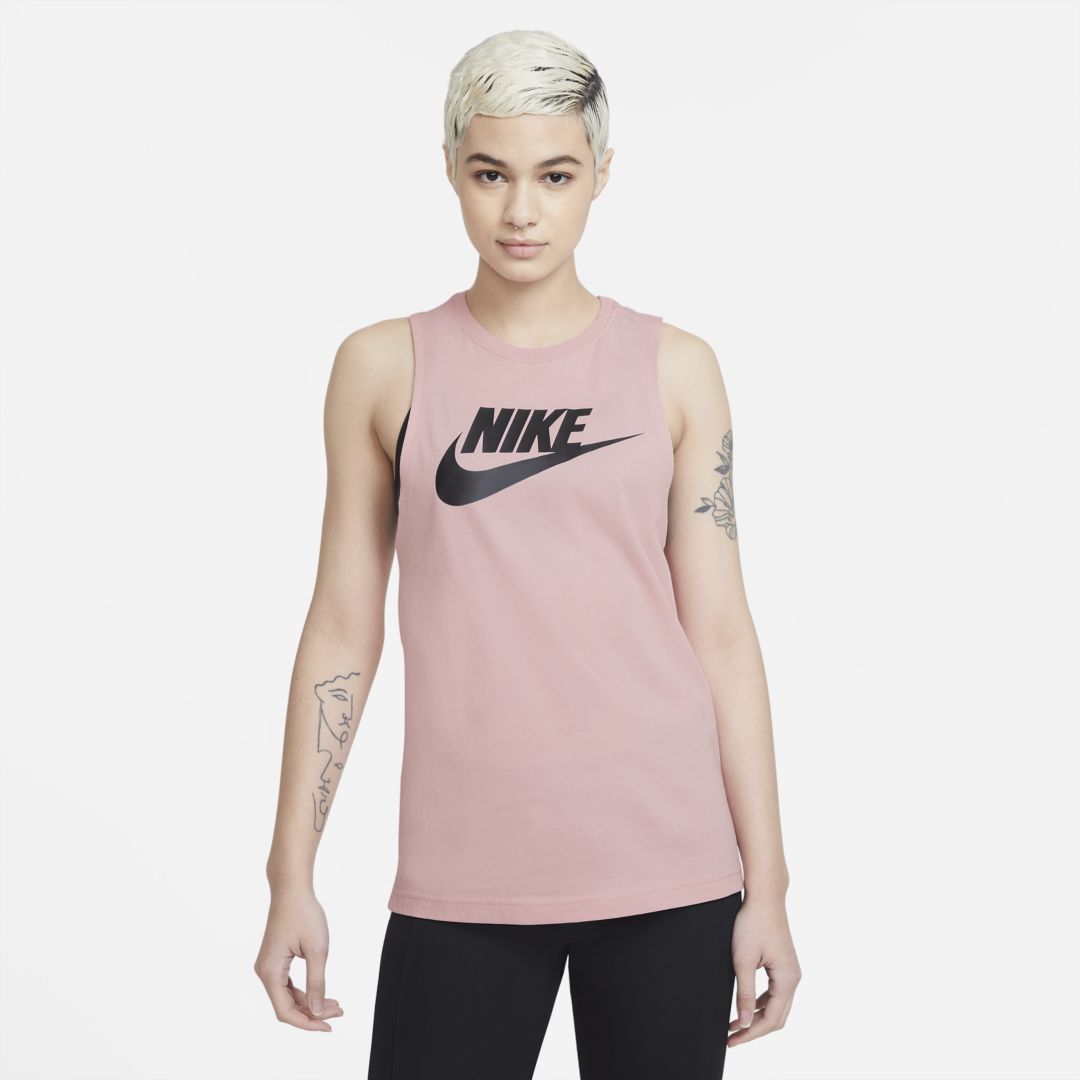 Nike Sportswear Women's Muscle Tank In Pink Glaze,black