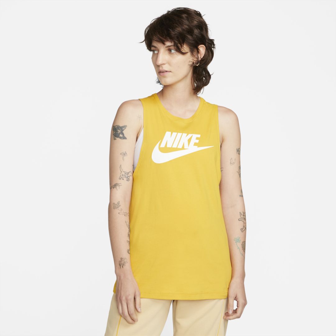 Nike Sportswear Women's Muscle Tank In Yellow Ochre