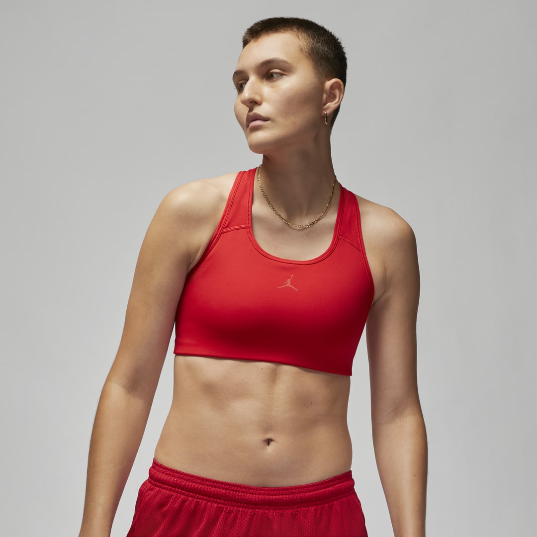 Jordan Jumpman Women's Medium-support 1-piece Pad Sports Bra In Red