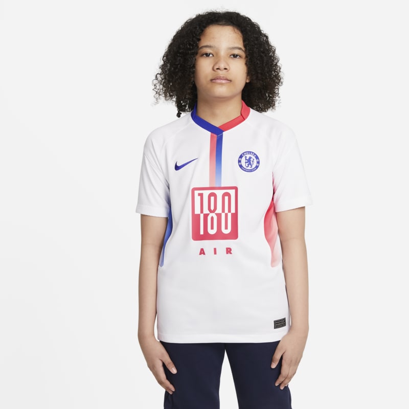 Chelsea F.C. Stadium Air Max Older Kids' Football Shirt - White