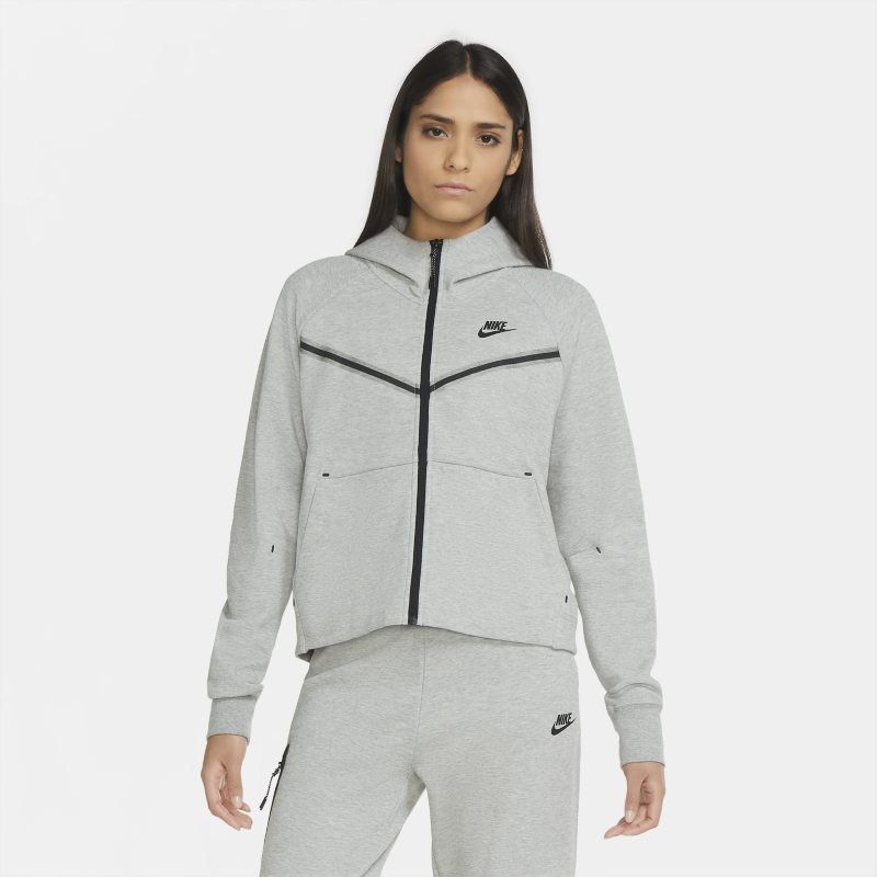 Nike Sportswear Tech Fleece Windrunner Sudadera con capucha con cremallera completa - Mujer - Gris Nike