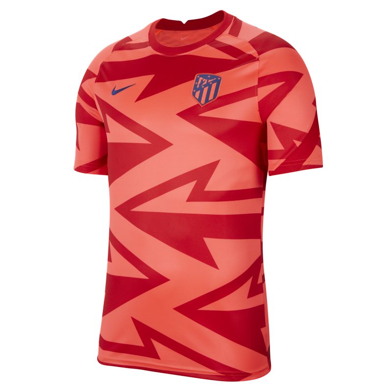Męska przedmeczowa koszulka piłkarska z krótkim rękawem Atlético Madryt - Czerwony