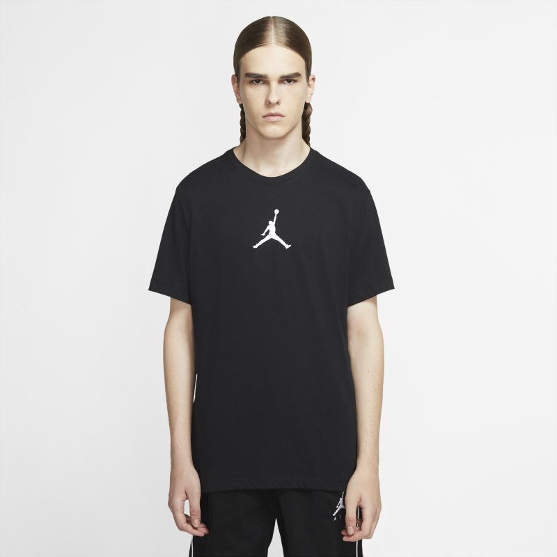 Męska koszulka z krótkim rękawem i półokrągłym dekoltem Jordan Jumpman - Czerń