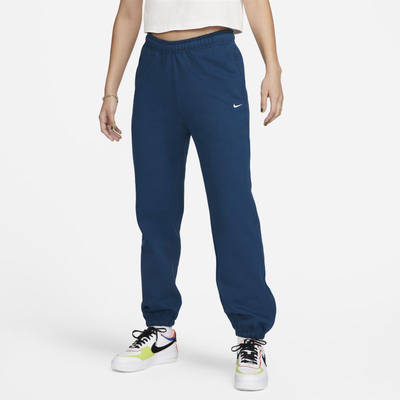 Damskie spodnie z dzianiny Nike Solo Swoosh - Niebieski