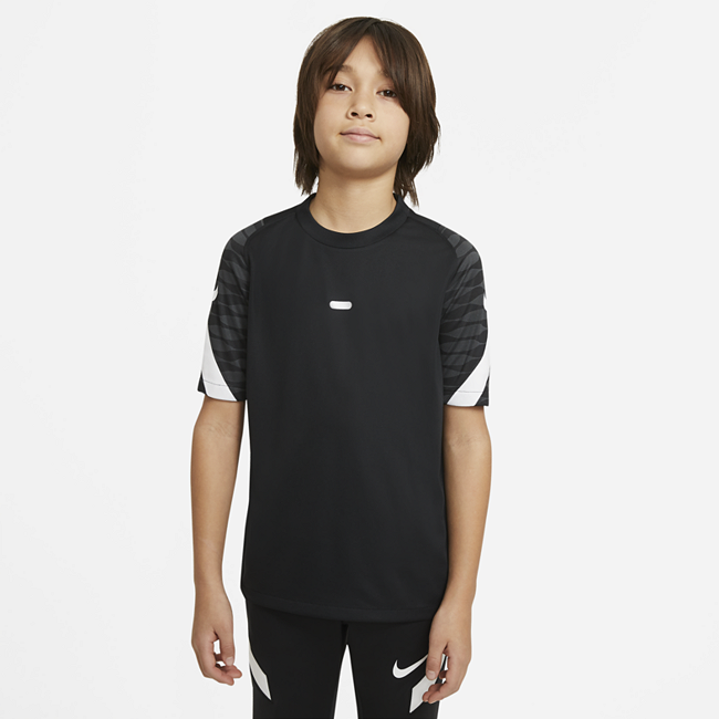 фото Игровая футболка с коротким рукавом для школьников nike dri-fit strike - черный
