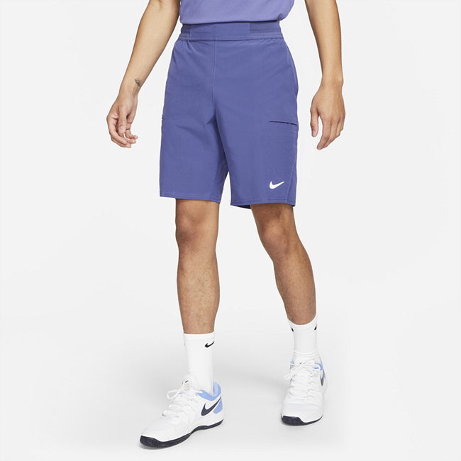 фото Мужские теннисные шорты nikecourt dri-fit advantage 23 см - пурпурный