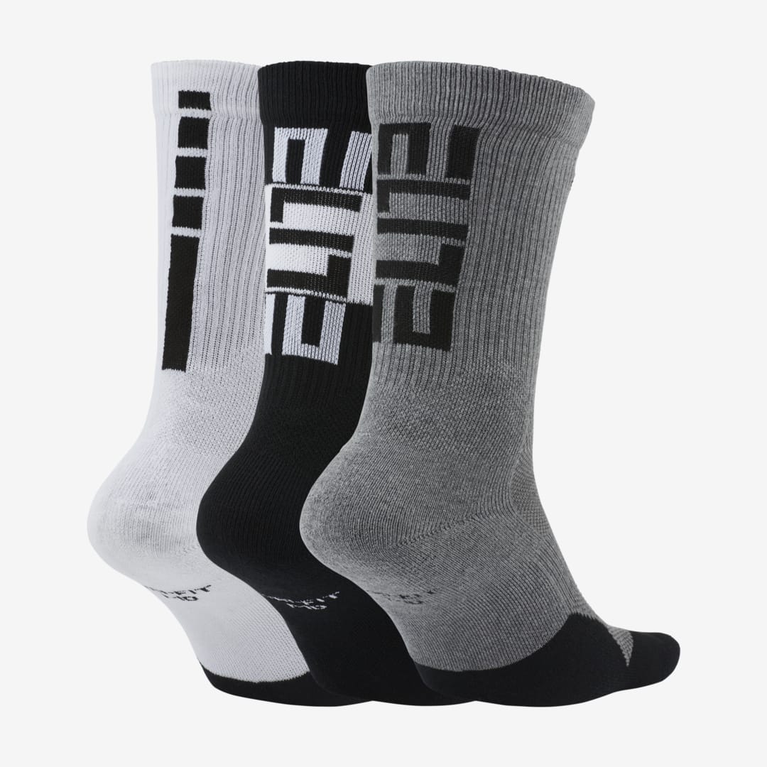 Nike Elite Kids' Basketball Crew Socks (3 Pairs) In Multicolor