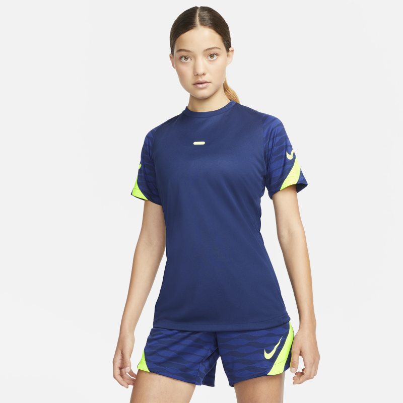 Nike Dri-FIT Strike Camiseta de fútbol de manga corta - Mujer - Azul Nike