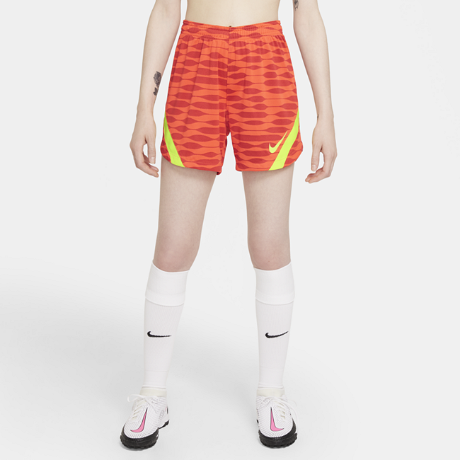 фото Женские трикотажные футбольные шорты nike dri-fit strike - красный