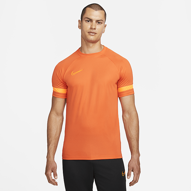 фото Мужская игровая футболка с коротким рукавом nike dri-fit academy - оранжевый
