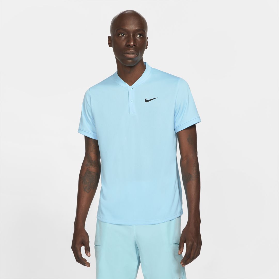 Nike Court Dri-fit Men's Tennis Polo In Copa,black