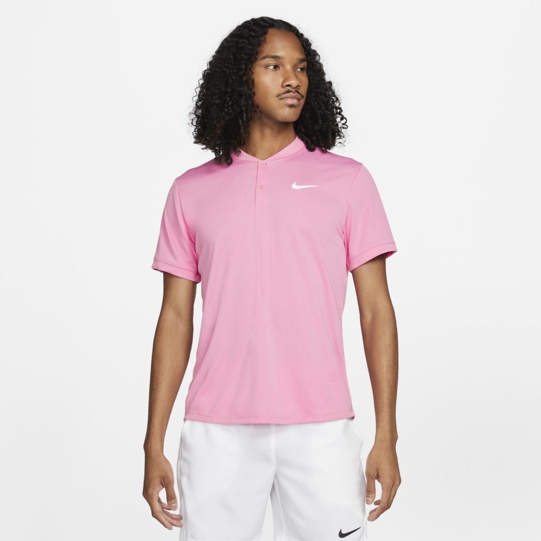 Nike Court Dri-fit Men's Tennis Polo In Elemental Pink,white