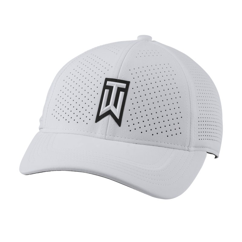 Perforowana czapka do golfa Nike AeroBill Tiger Woods Heritage86 - Biel