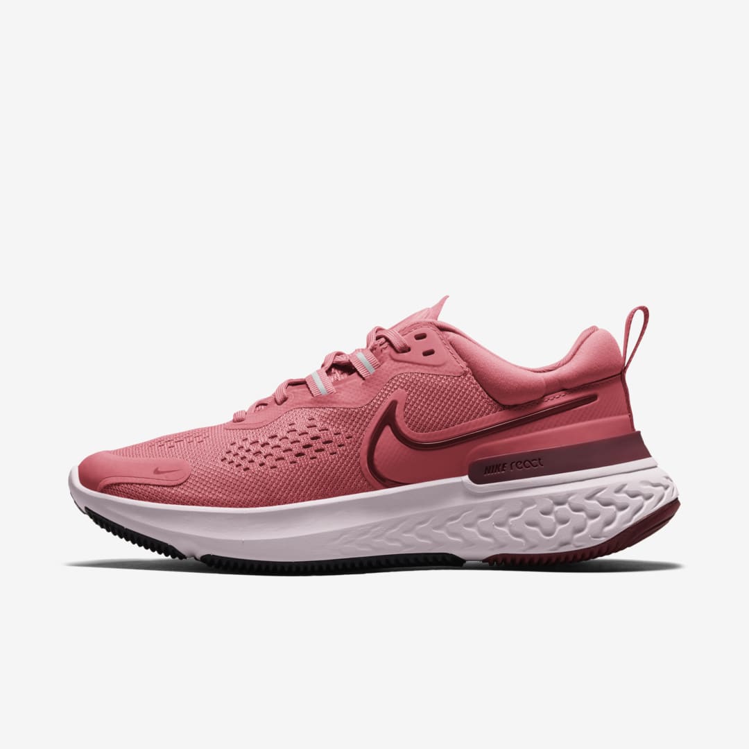 Nike React Miler 2 Women's Road Running Shoes In Archaeo Pink,barely Rose,dark Beetroot