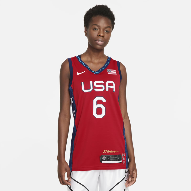 Baskettröja Nike Team USA (Road) för kvinnor - Röd
