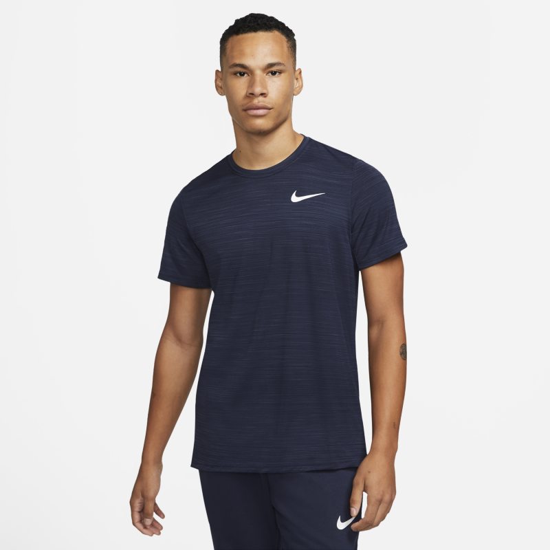 Męska koszulka treningowa z krótkim rękawem Nike Dri-FIT Superset - Niebieski