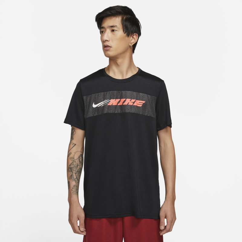 Męska koszulka treningowa z krótkim rękawem Nike Dri-FIT Superset Sport Clash - Czerń