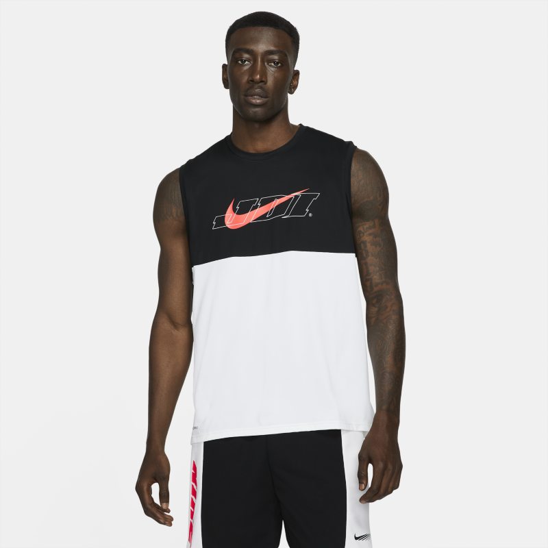 Nike Pro Dri-FIT Sport Clash Men's Graphic Tank - White