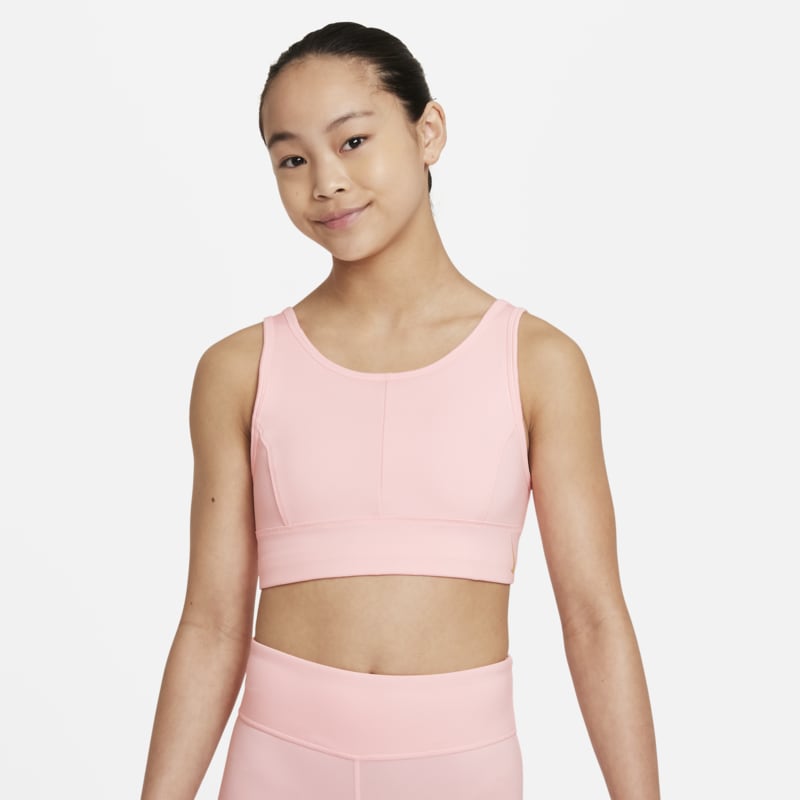 Nike Swoosh Luxe Older Kids' (Girls') Longline Sports Bra - Pink