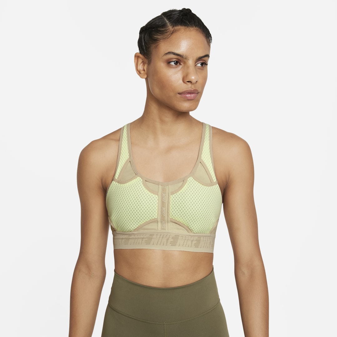 Nike Women's Dri-fit Adv Swoosh Medium-support Padded Sports Bra In Green