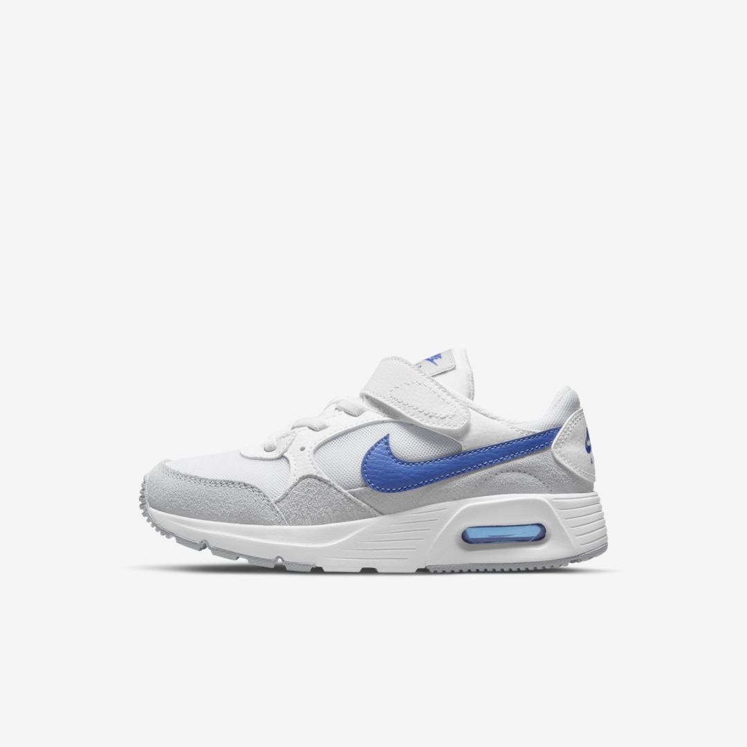 Nike Air Max Sc Little Kids' Shoes In White,wolf Grey,game Royal