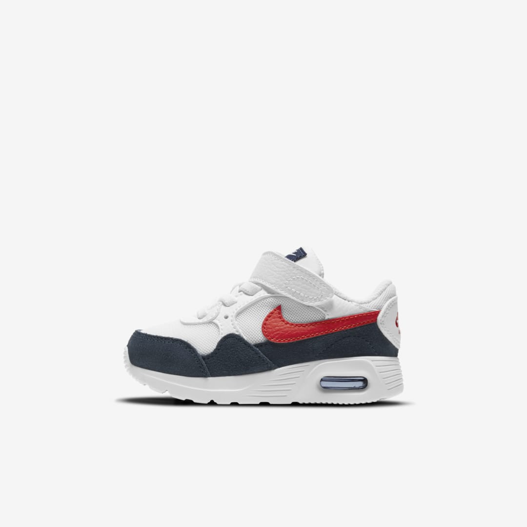 Nike Air Max Sc Baby/toddler Shoes In White,obsidian,university Red