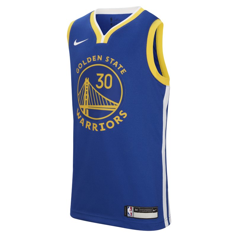 Warriors Icon Edition Nike NBA-Swingman-Trikot für ältere Kinder - Blau