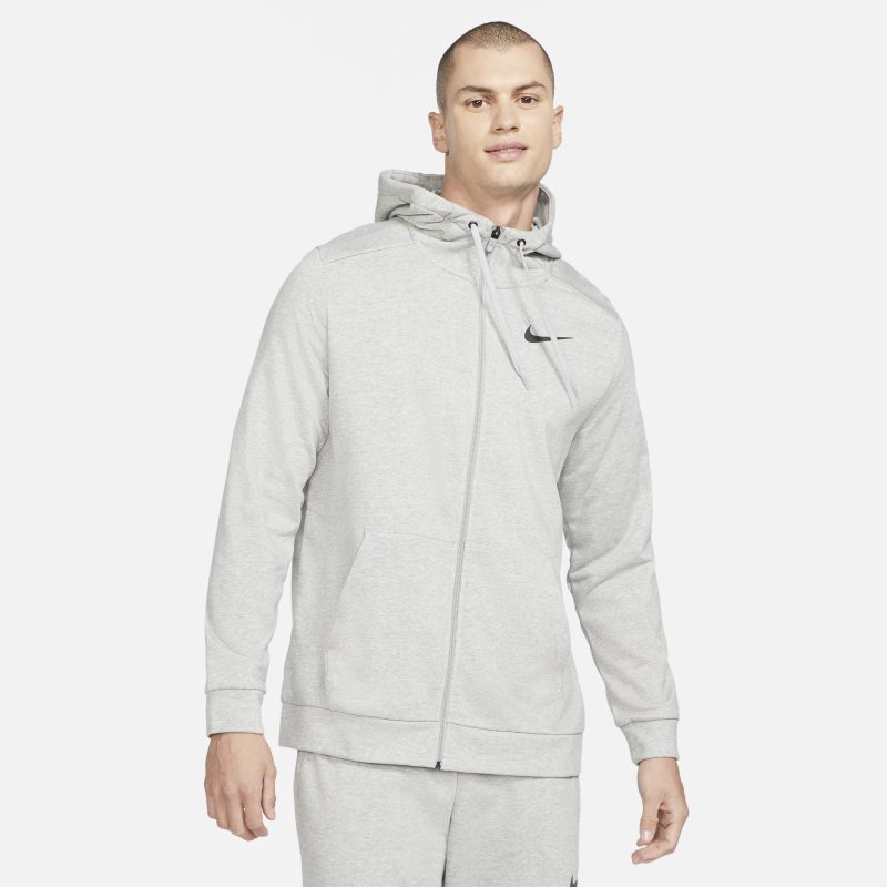 Nike Dri-FIT Men's Full-Zip Training Hoodie - Grey