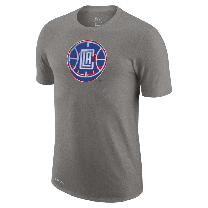 T-shirt męski z logo LA Clippers Earned Edition Nike Dri-FIT NBA - Szary